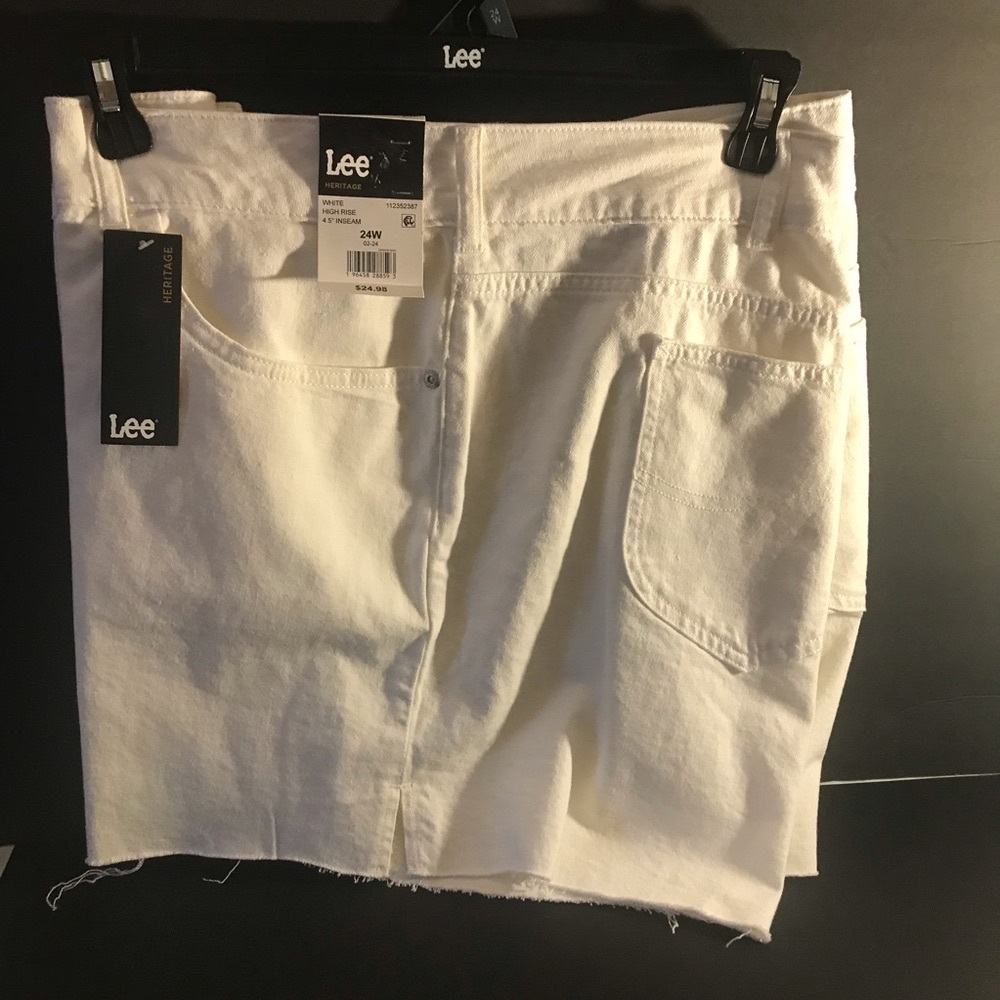 Lee White Denim Jean Shorts women’s plus size NWT